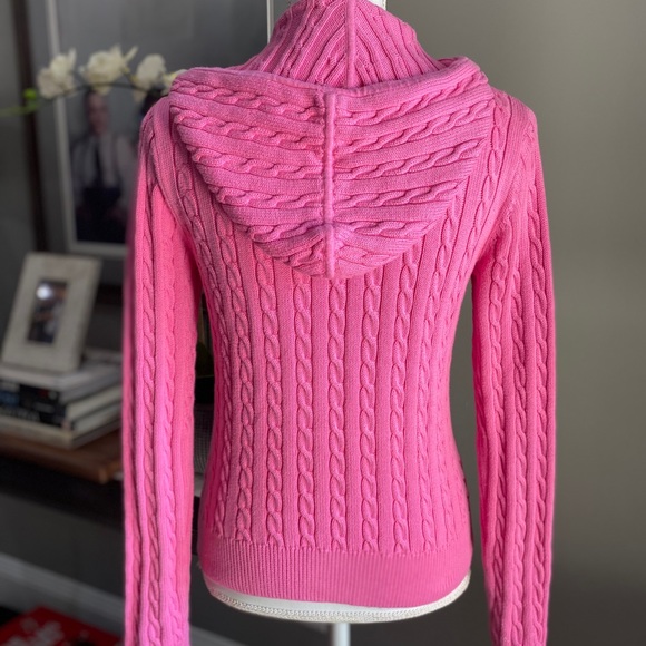 (Sold) Lilly Pulitzer Cable Knit Hoodie Sweater - Picture 8 of 10